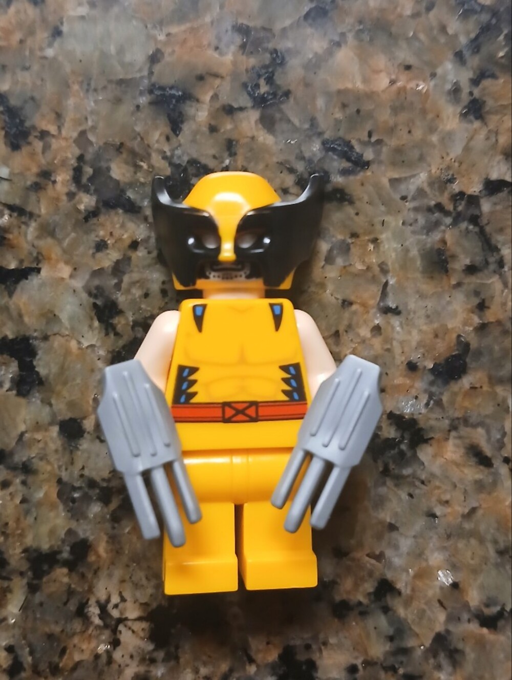 Lego Wolverine Minifigure with Silver Claws